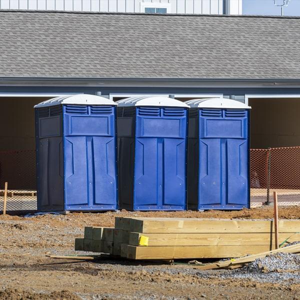 the portable restroom needs to be serviced once a week on a job site